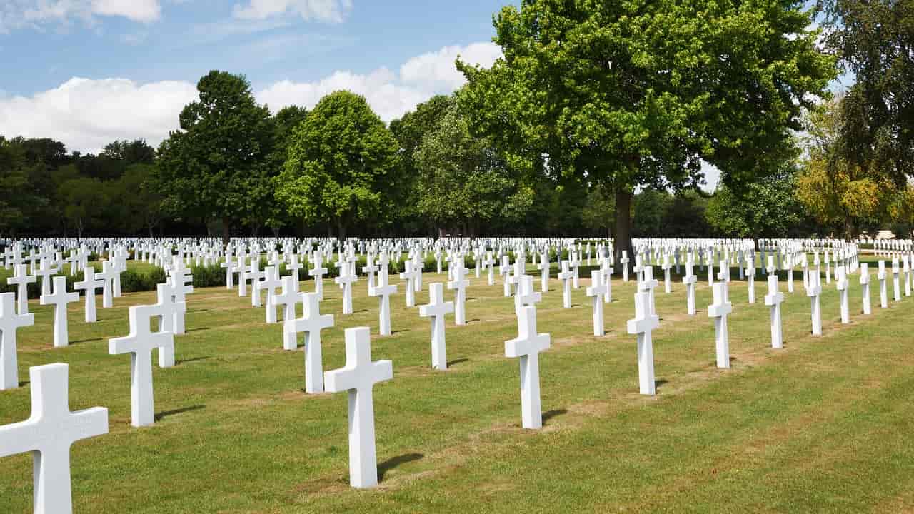Soldados caídos durante la guerra